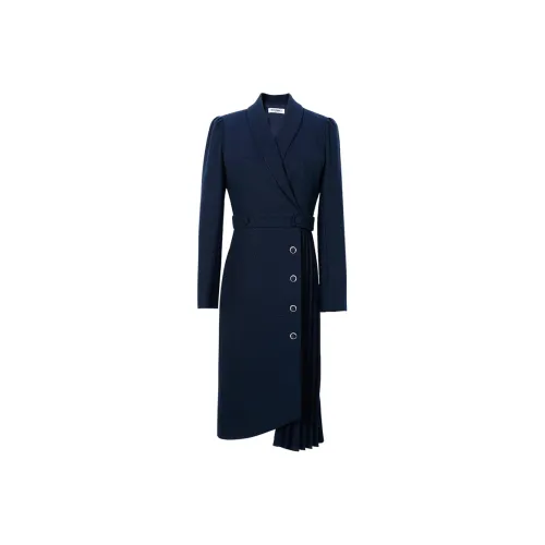 MISSSHINE Long Sleeved Dresses Women's Navy Blue