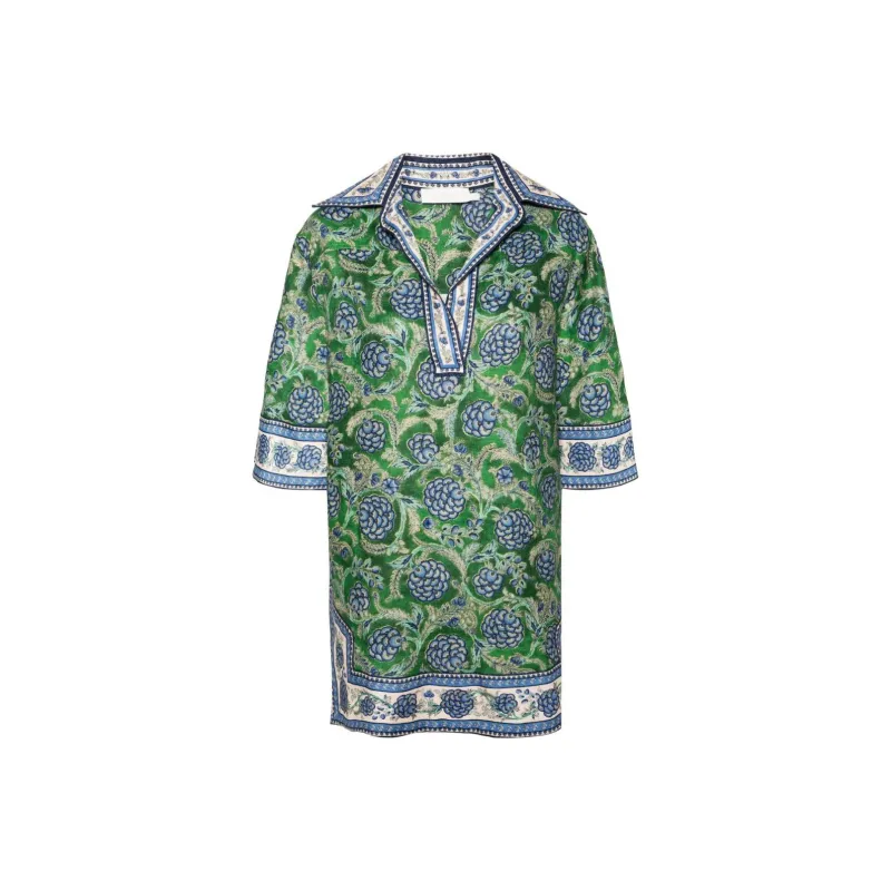 Zimmermann SS24 Short-Sleeved Dresses Women's Bright Green-0