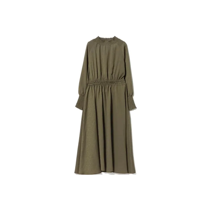 Beams Long-Sleeved Dresses Women's Olive-0