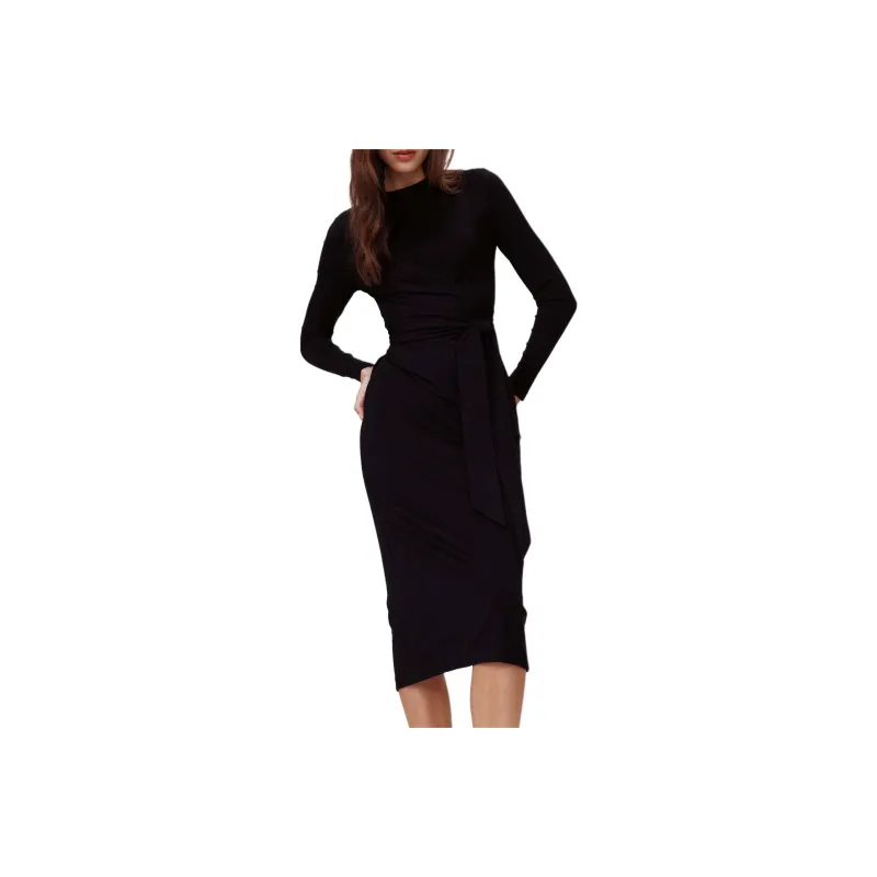 DVF Diane Von Furstenberg FW24 Long-Sleeved Dresses Women's Black-0