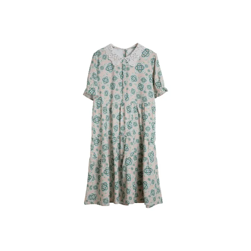 PIERRE CARDIN Short Sleeved Dresses Women's Green-0
