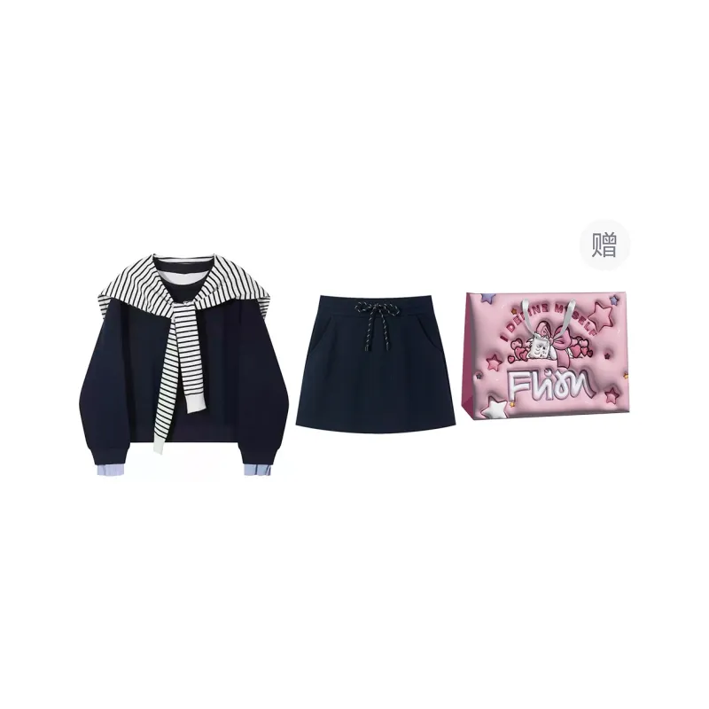 FLIM Sweatshirt Set Women's Navy Blue-5
