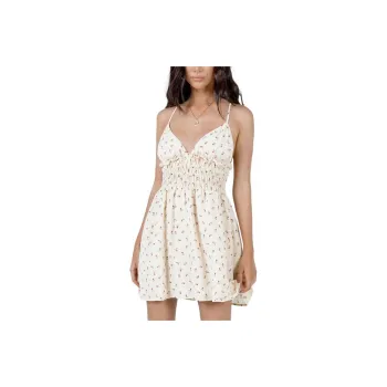 PRINCESS POLLY ROZA MINI DRESS BEIGE Slip Dresses Women's BEIGE/Beige