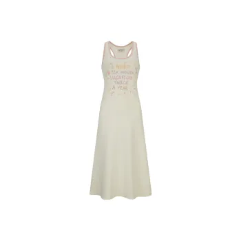 Girly Fancy Club Sleeveless Dress Women's Ecru