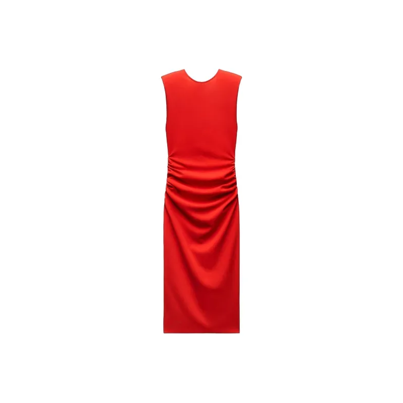 ZARA Sleeveless Dresses Women's Bright Red-0