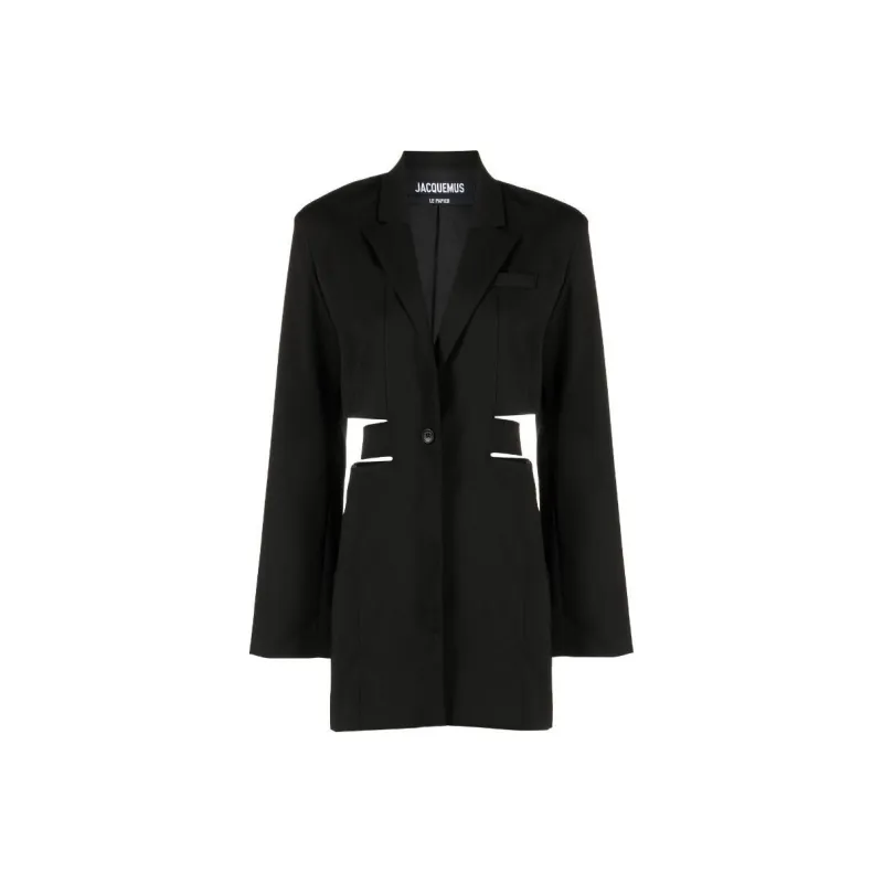 Jacquemus Bari Cut Out Blazer Dress Black-0