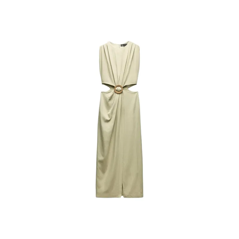 ZARA Sleeveless Dress Women's Thin Honeysuckle Pink-0