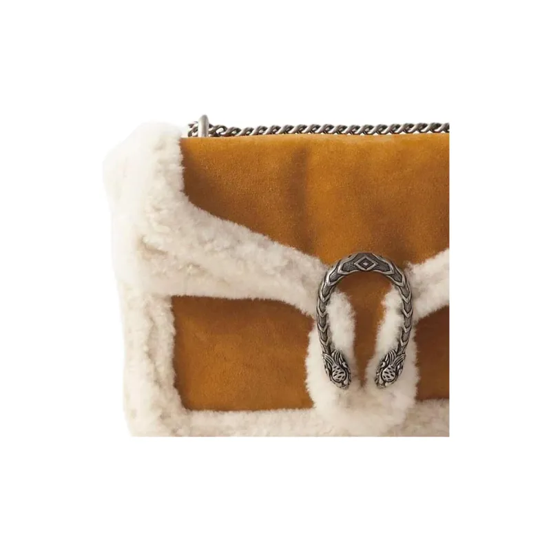 GUCCI Dionysus Suede Shoulder Bag Crossbody Bag Women's Tan-3