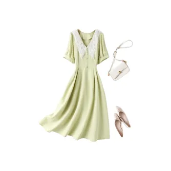 Coonesha Short Sleeved Dresses Women's Green