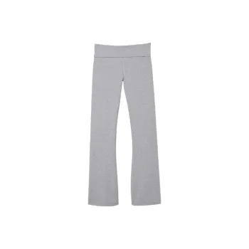 Victoria's Secret VS Cotton Yoga Foldover Flare Leggings / HG Leggings Women's Gray