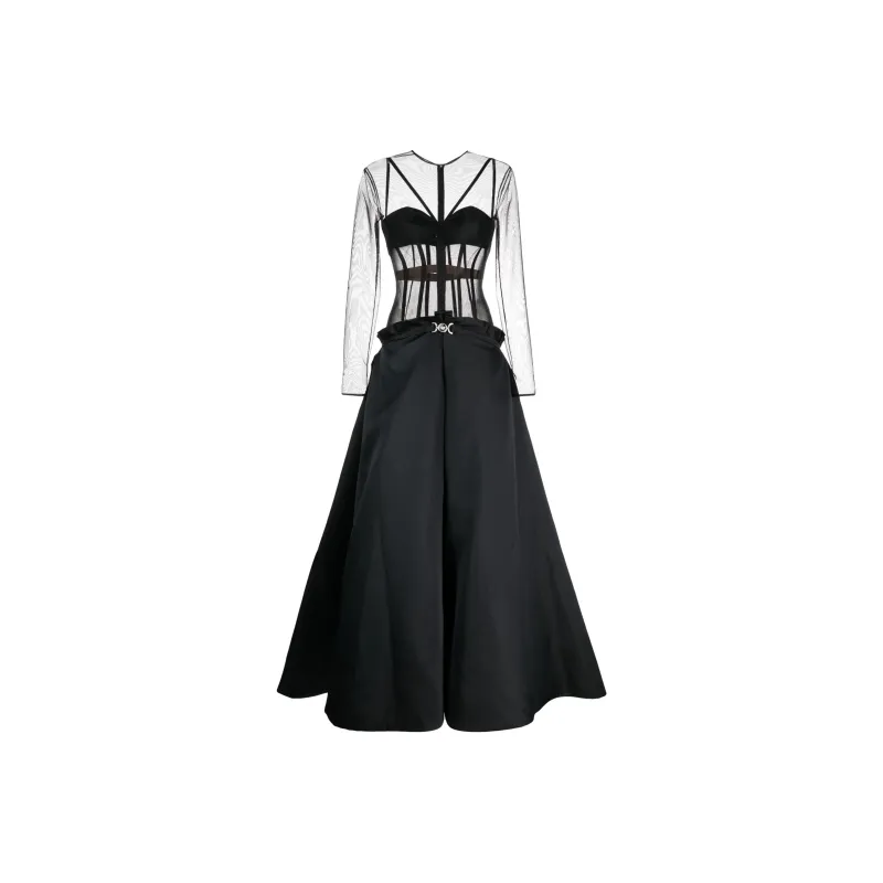 VERSACE Long-Sleeved Dresses Women's Black-0