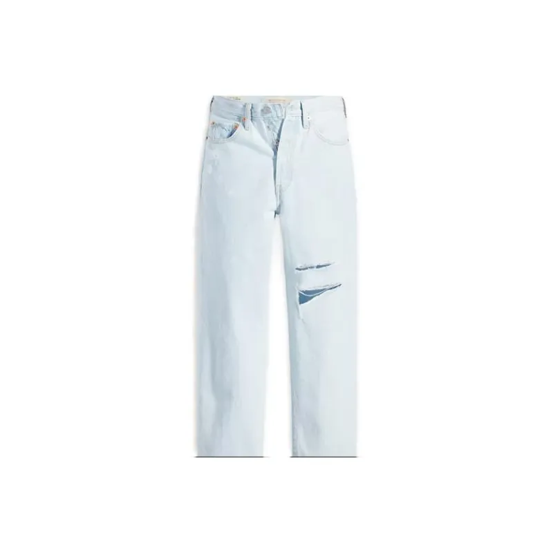 Levis Jeans Women's Blue With White Lettering-0