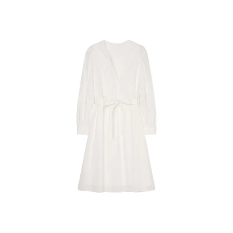 Goodland Long Sleeved Dresses Women's Raw White-0
