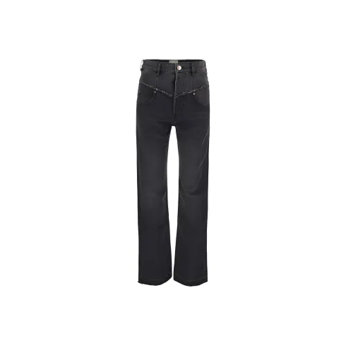ISABEL MARANT Frayed Detailed Straight Leg Jeans