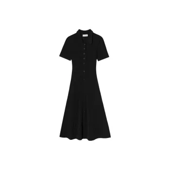 LACOSTE Short Sleeved Dress Women's Black
