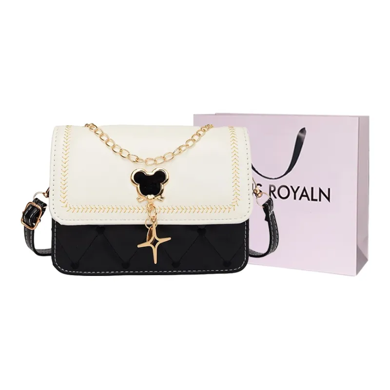 LOUIS ROYALN PU Small Square Bag, Shoulder Bag, Crossbody Bag, Handbag Women's Multicolor-3