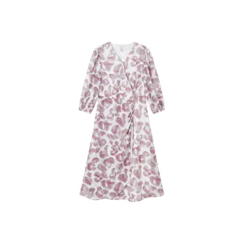 FINITY Short Sleeved Dresses Women's Beige With Print