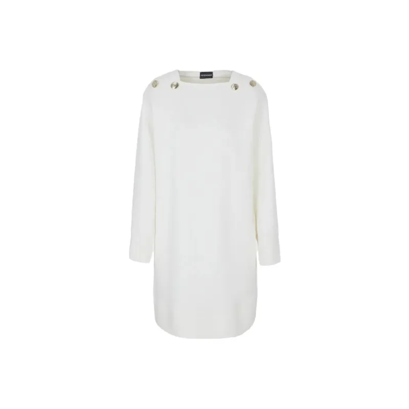 EMPORIO ARMANI Long Sleeved Dresses Women's White-0