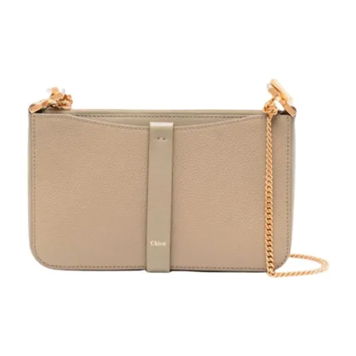 Chloe Marcie Leather Shoulder Bag Mini Women's Dark Green