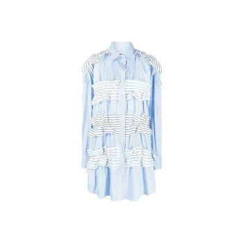 MSGM Long Sleeved Dresses Women's Blue
