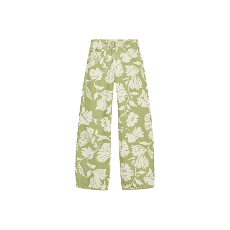 ZARA Jeans Women's Light Beige Yellow/Khaki-0
