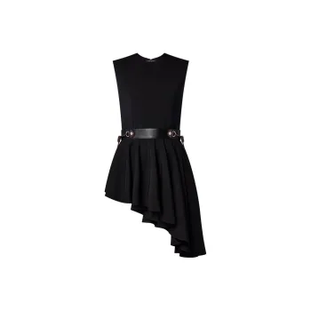 LOUIS VUITTON Monogram Pull Asymmetrical Dress
