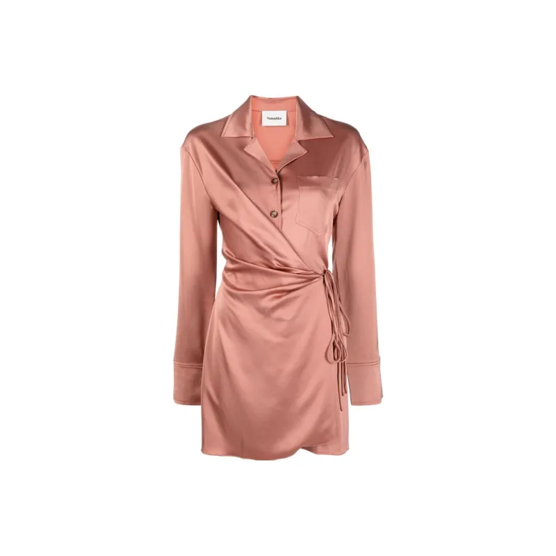 NANUSHKA Xaviera Slip Satin Mini Dress-0