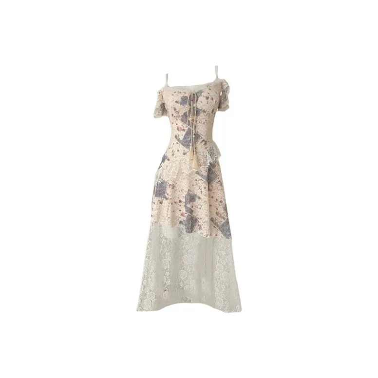 Qiuerle Short Sleeved Dress Women's-0