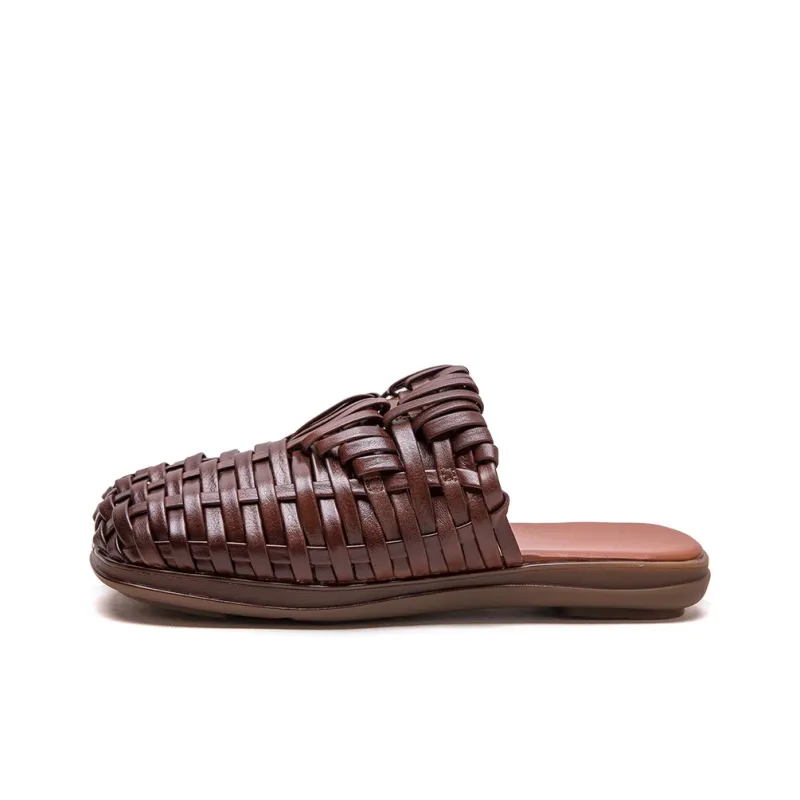 Jay Rubber Sole Woven Closed Toe Slippers Women's-0