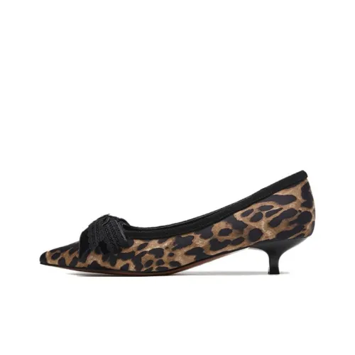 MILLIE'S Slim Heel High Heels Women's Leopard Print