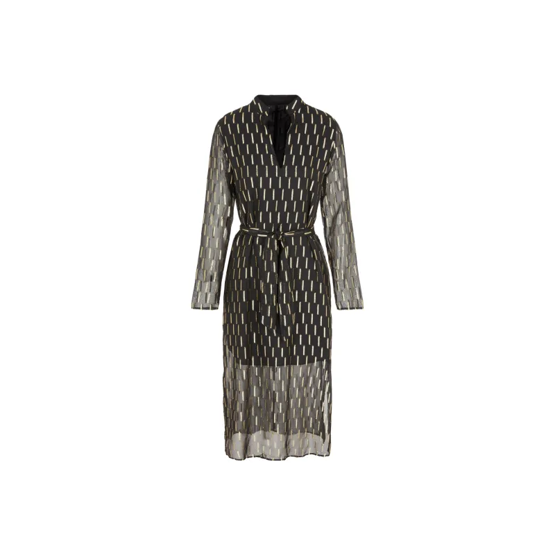 ARMANI EXCHANGE Geometric pattern Print Metallic finish Dress-0