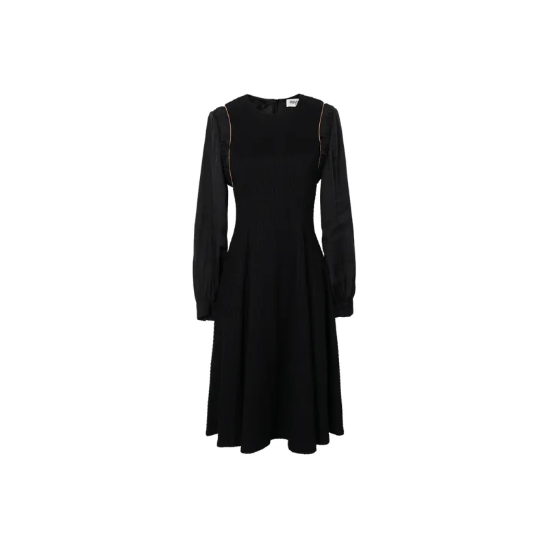 MISSSHINE Long Sleeved Dresses Women's Black-0