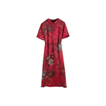 Hang Yi Court Short Sleeved Dresses Women's Red