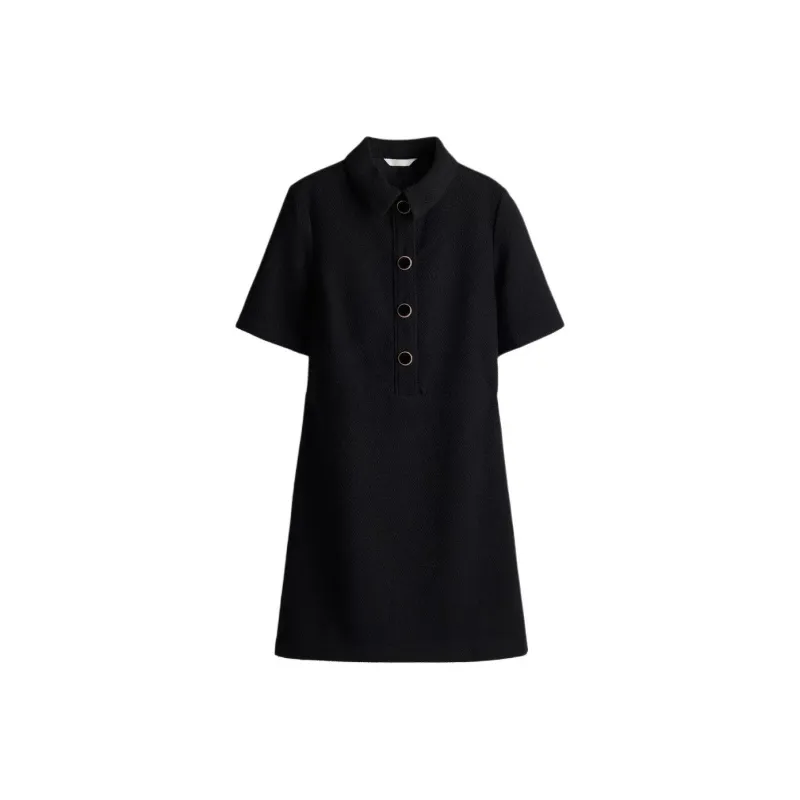 H&M Short Sleeved Dresses Women's Black-0
