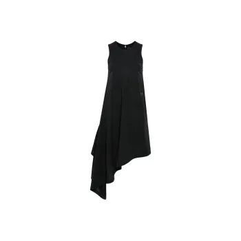 Y 3 Sleeveless Draped Asymmetric Dress