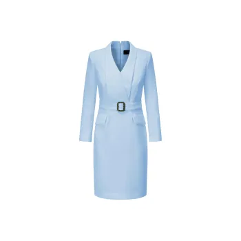 ONE SHALLOW Long Sleeved Dresses Women's Blue