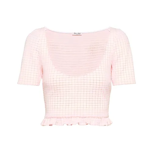 MIU MIU SS22 Crop Top Women's Pink