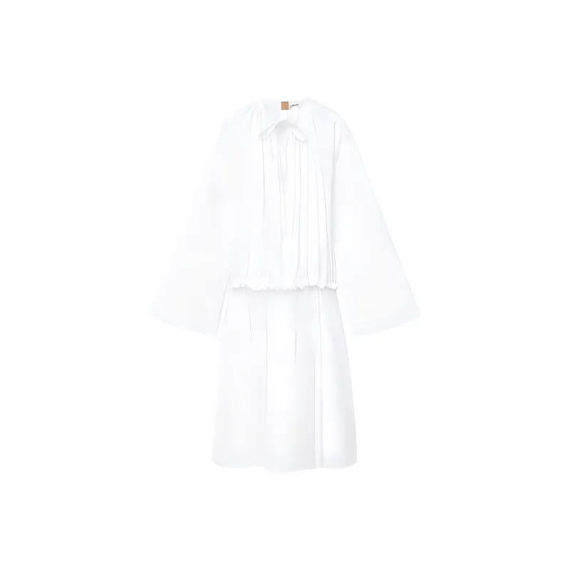 LOEWE SS24 Long Sleeved Dress Women's White-0