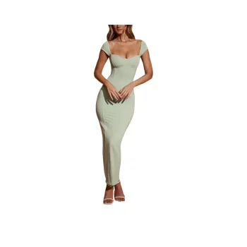 OH POLLY DOLCEZZA Short-Sleeved Dresses Women's Sage Green/Rattail Green