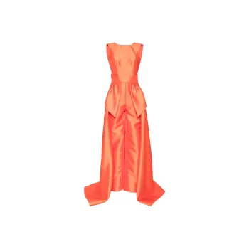 Saiid Kobeisy Mikado Detachable Overskirt Jumpsuit
