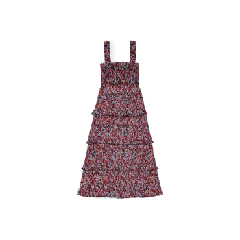 GANNI Floral print Layered Midi Dress