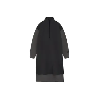 Fear Of God Essentials Women's Nylon Fleece Mockneck Sweater Dress Ink/Jet Black