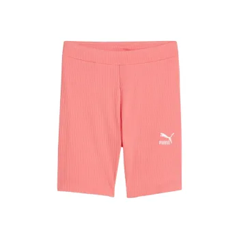 PUMA CLASSICS Women's Ribbed Short Tights Casual Shorts Women's Pink
