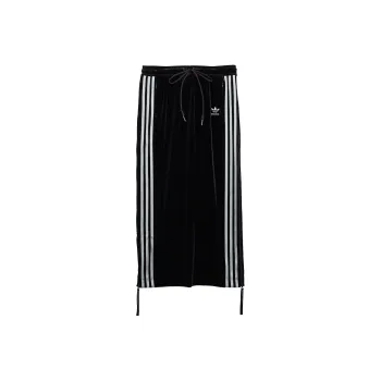 adidas originals × Angel Chen Typical 3 stripes Long Slit Skirt Black
