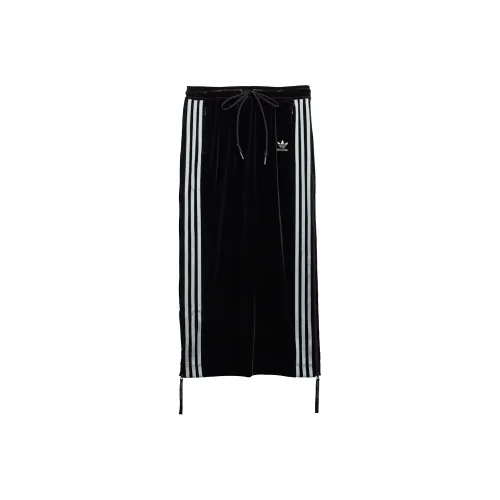 adidas originals × Angel Chen Typical 3 stripes Long Slit Skirt Black