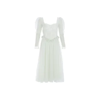 Marie Elie Long-Sleeved Dresses Women's Light Green