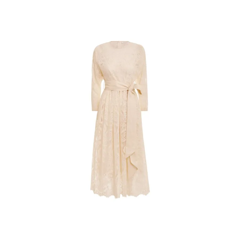 Zimmermann FW23 Long-Sleeved Dresses Women's Cream-0