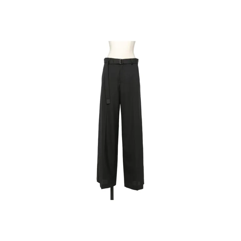 Sacai Belted Wide leg Trousers-0