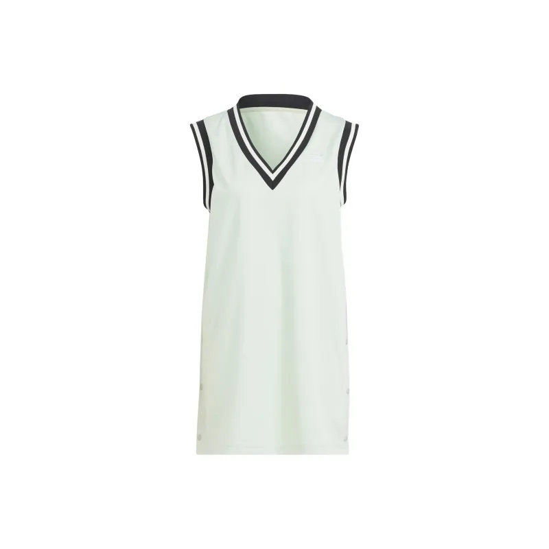 Adidas Originals Sleeveless Dresses Women's Linen Green-0