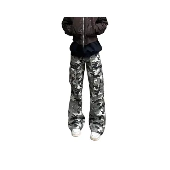 Menglaini Jeans Unisex Camouflage